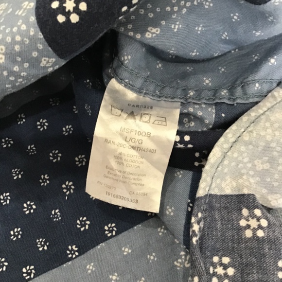 Wrangler Men Size LG Pearl Snap Button Down  Western Shirt Patchwork Cowboy Cozy - Picture 7 of 9